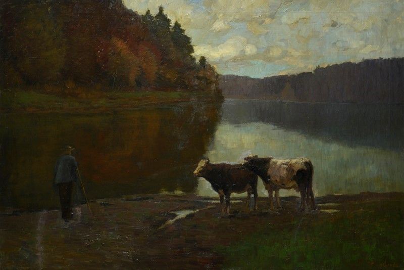 Raffaele De Grada - Paesaggio Montano (il Lago di Oberblegisee)