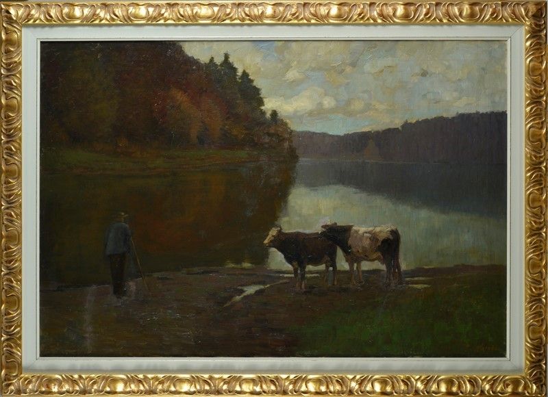 Raffaele De Grada - Paesaggio Montano (il Lago di Oberblegisee)