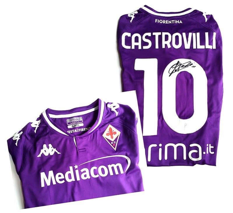 Acf Fiorentina - Maglia da Gara Castrovilli Autografata