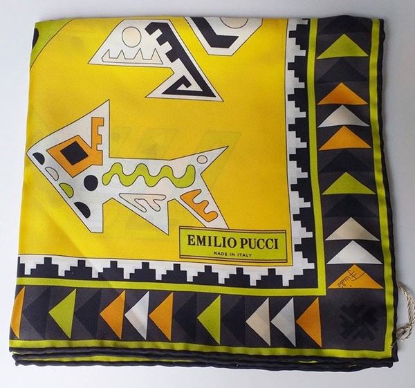 EMILIO PUCCI - Foulard fantasia in 100% seta