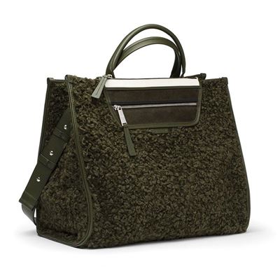 Shopper dal Design Essenziale con Zip Frontale