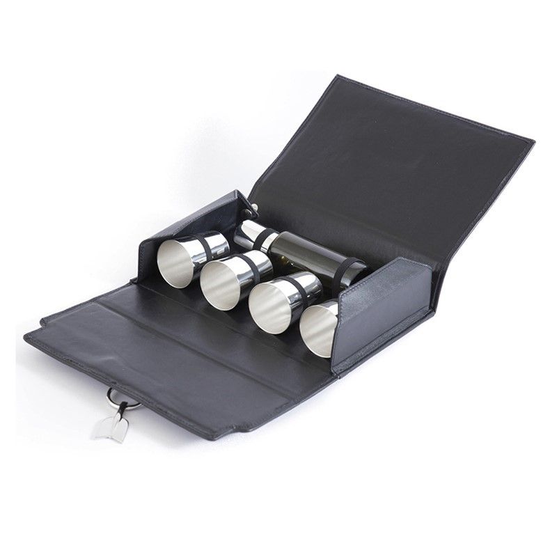 Pampaloni - Set per Liquore da Viaggio in Silver Plated