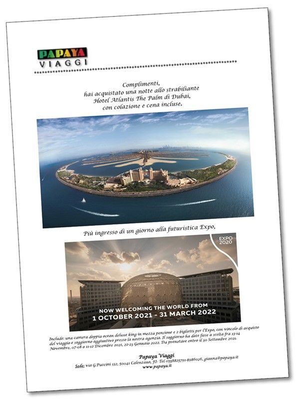 Papaya Viaggi - Una Notte allo Strabiliante Hotel Atlantis The Palm di Dubai, con Colazione e Cen...
