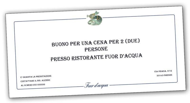 Ristorante Fuor D'acqua - Voucher per una Cena per Due Persone