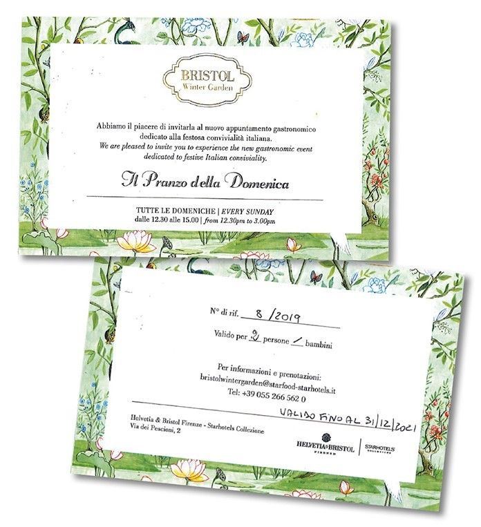 Starhotels - Voucher per Due Persone Valido Fino al 31 Dicembre 2021 per “il Pranzo della Domenic...