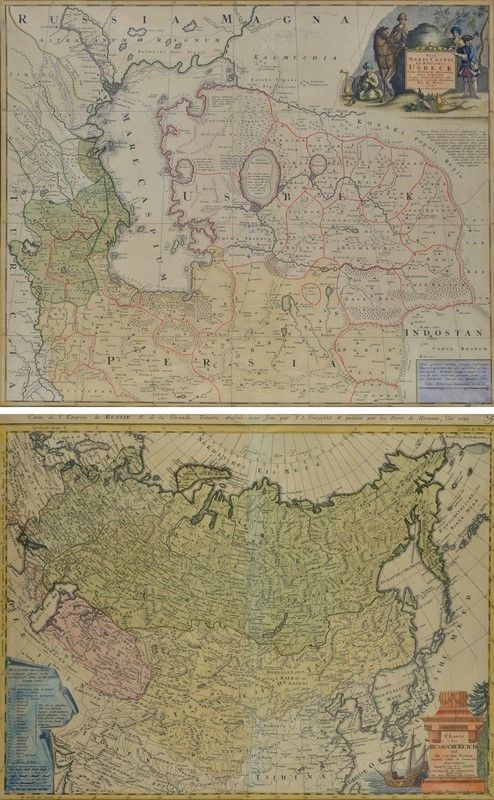 Coppia di carte geografiche