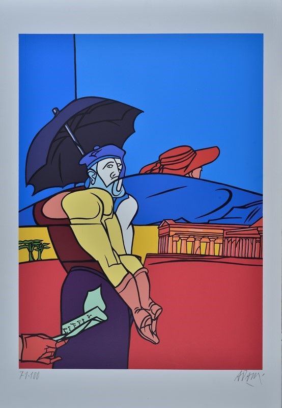 Valerio Adami : Senza titolo  - Auction Modern and Contemporary art - II - Galleria Pananti Casa d'Aste