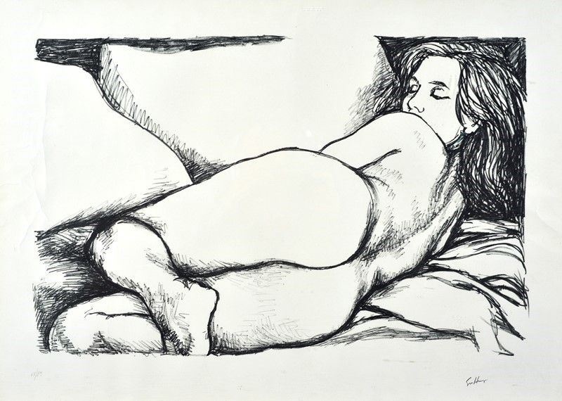 Renato Guttuso - Nudo di Donna Distesa