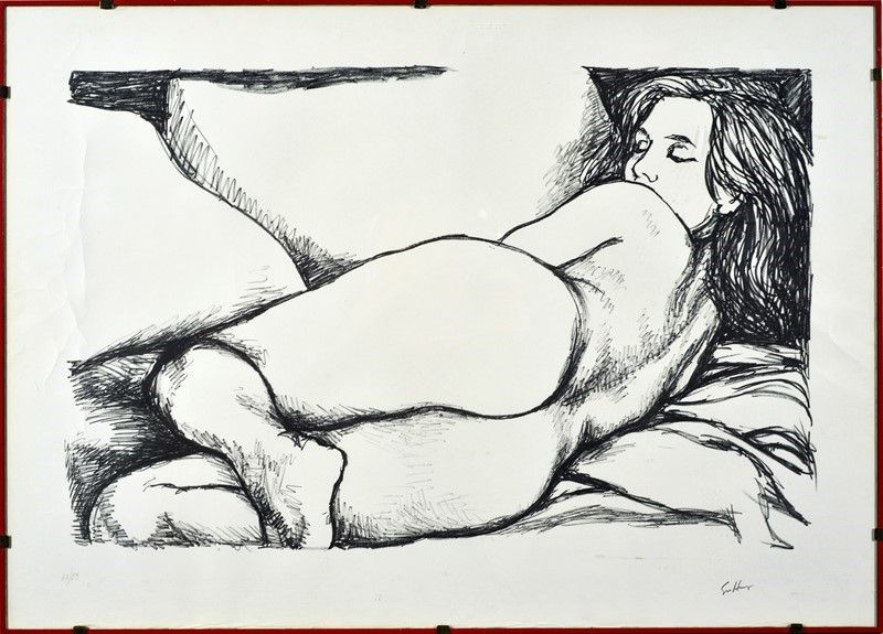 Renato Guttuso - Nudo di Donna Distesa
