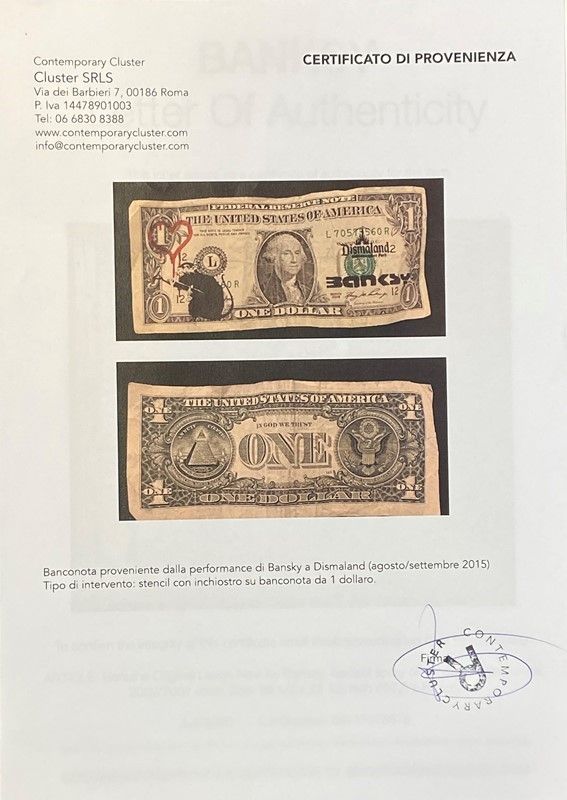 Banksy - Dismal Dollar (real Currency)