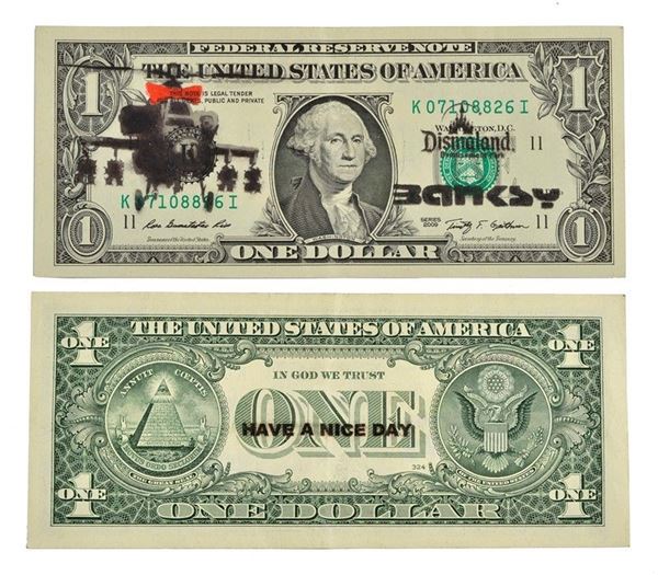 Banksy - Dismal Dollar (Real Currency)