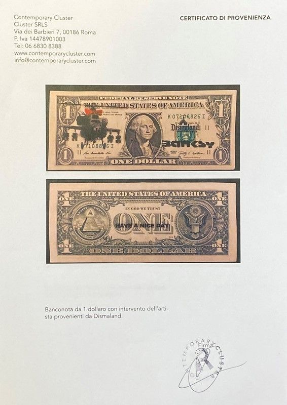 Banksy - Dismal Dollar (real Currency)
