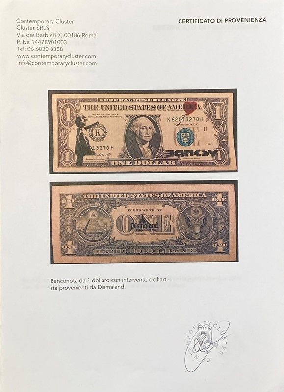 Banksy - Dismal Dollar (real Currency)