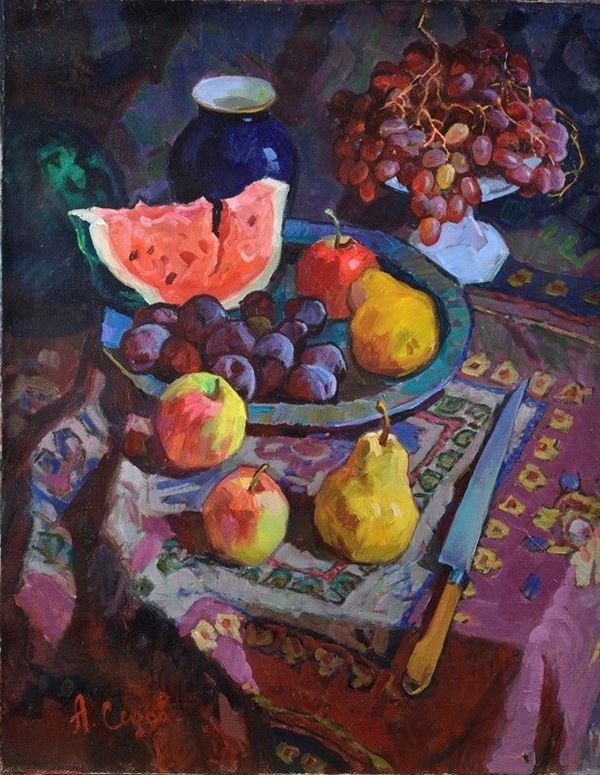 Aleksander Stepanovich Sedov - Natura morta con frutta