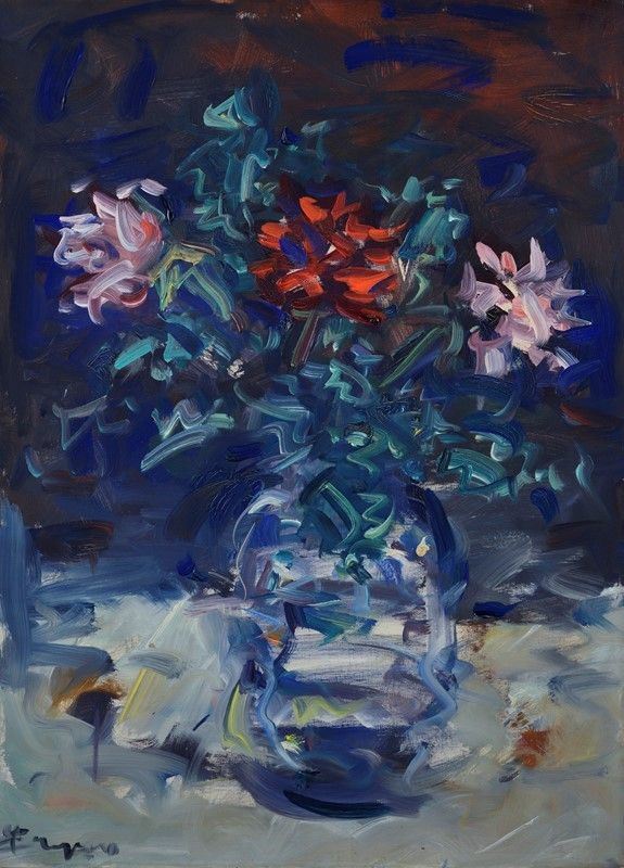 Enzo Pregno - Vaso con Fiori