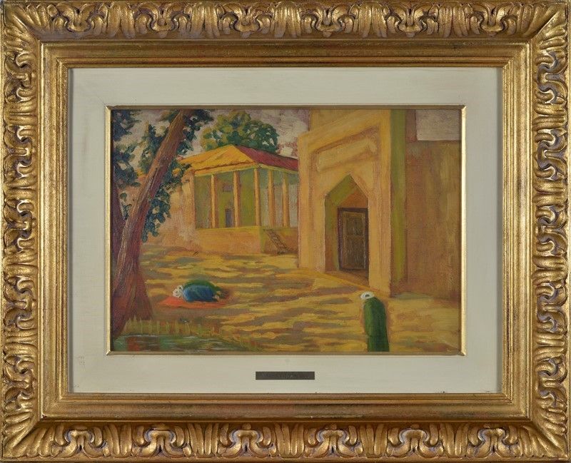 Nicolaj Karahan - La Preghiera (fronte); Paesaggio (retro)