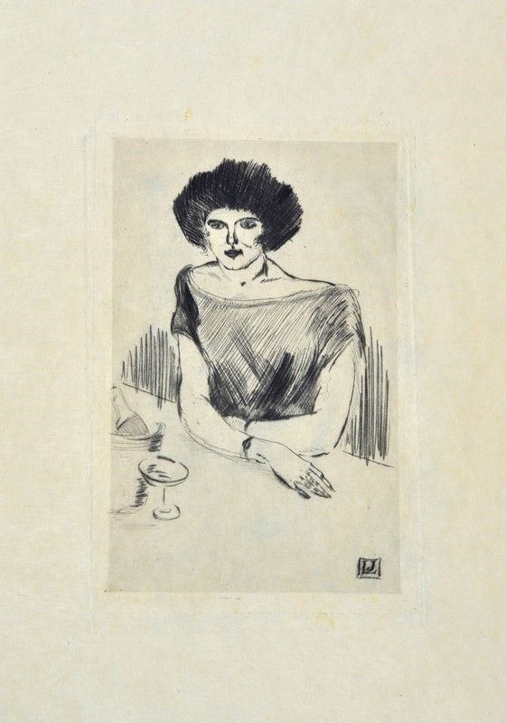 Louis Jou - Donna al caffè