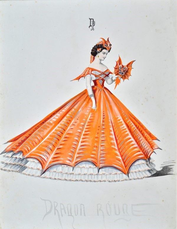 Anonimo Francese, XIX sec. : Dragon Rouge  - Auction Stampe e disegni, antichi e moderni - Galleria Pananti Casa d'Aste