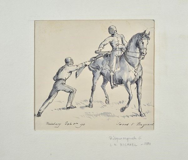 Anonimo, XIX sec. : Sword V Bayonet  - Auction Stampe e disegni, antichi e moderni - Galleria Pananti Casa d'Aste