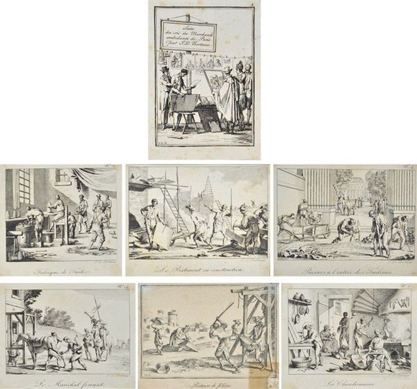 Jean  Duplessi-Bertaux - Suite des cris des Marchands ambulants de Paris par J.D. Bertaux