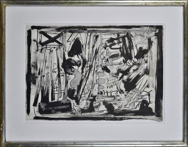 Emilio Vedova - Bozzetto-studio per Grandi Teleri in Bianco e Nero