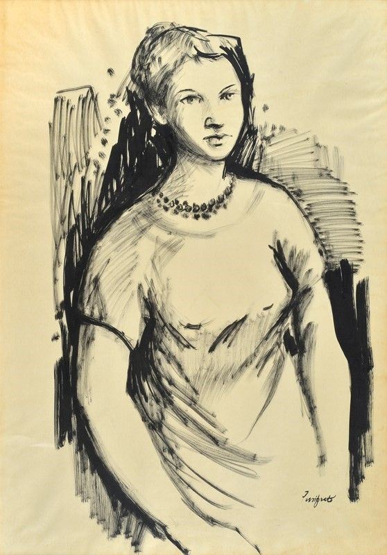 Domenico Purificato - Ritratto di signora
