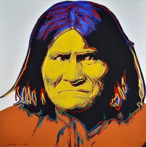 Andy Warhol : Geronimo  (1986)  - Serigrafia a colori su carta Lenox Museum Board - Asta ARTE MODERNA E CONTEMPORANEA - II - Galleria Pananti Casa d'Aste