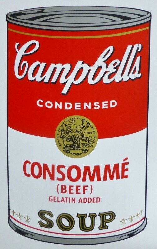 Andy Warhol (After) : Consommé - Campbell's Soup II  - Serigrafia a colori su carta - Asta Autori del XX sec, Arte Moderna e Contemporanea - Galleria Pananti Casa d'Aste