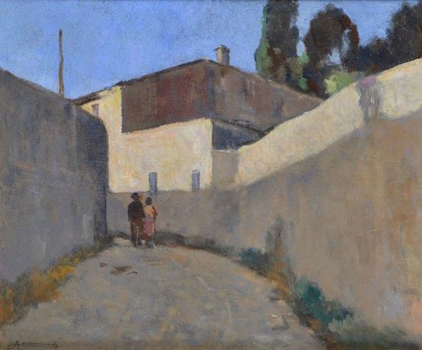 Angiolo Tommasi - Strada di paese