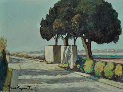 Strada con Pini