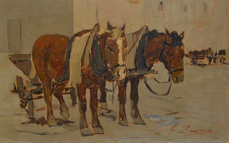 Giovanni Lomi - Cavalli in Siesta