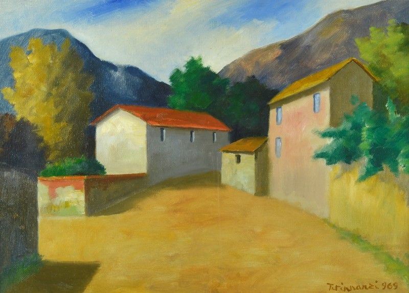 Nino Tirinnanzi - Strada con Case
