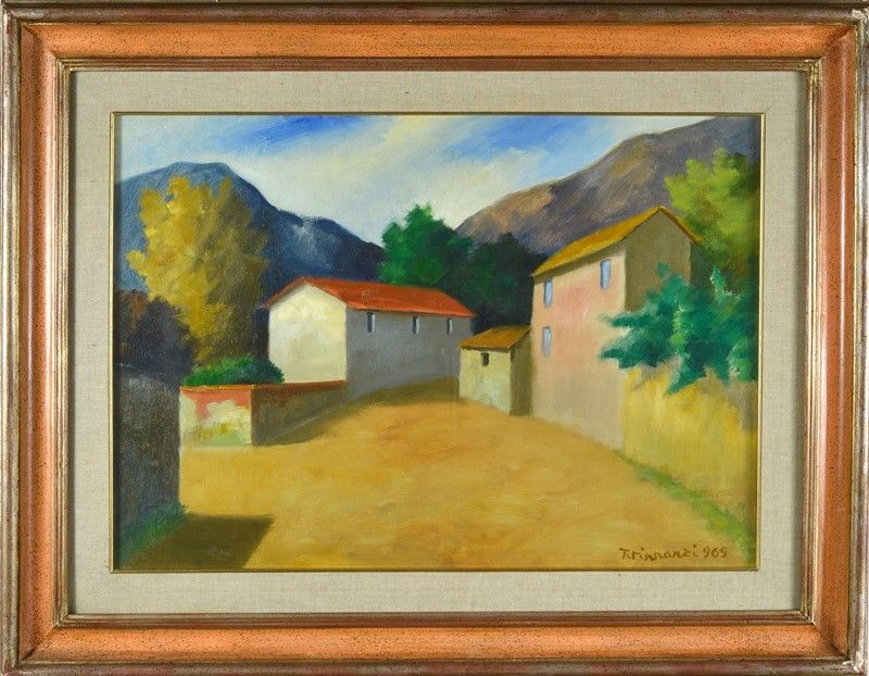 Nino Tirinnanzi - Strada con Case