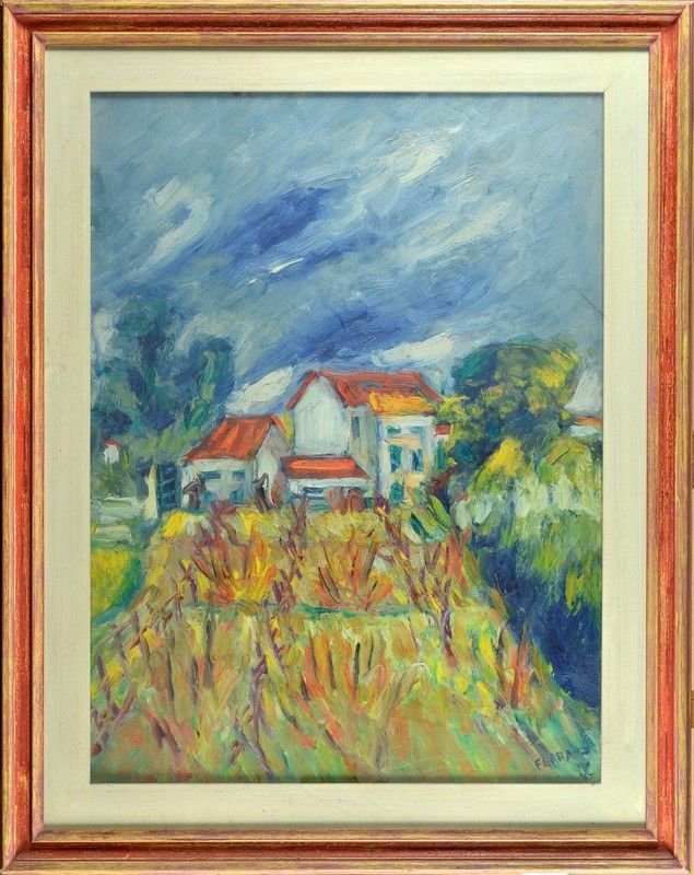 Franco Ferraro - Campagna con Case
