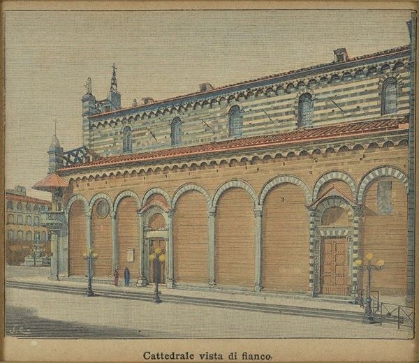 Anonimo, XIX sec. - Cattedrale vista di fianco (Duomo di Prato)