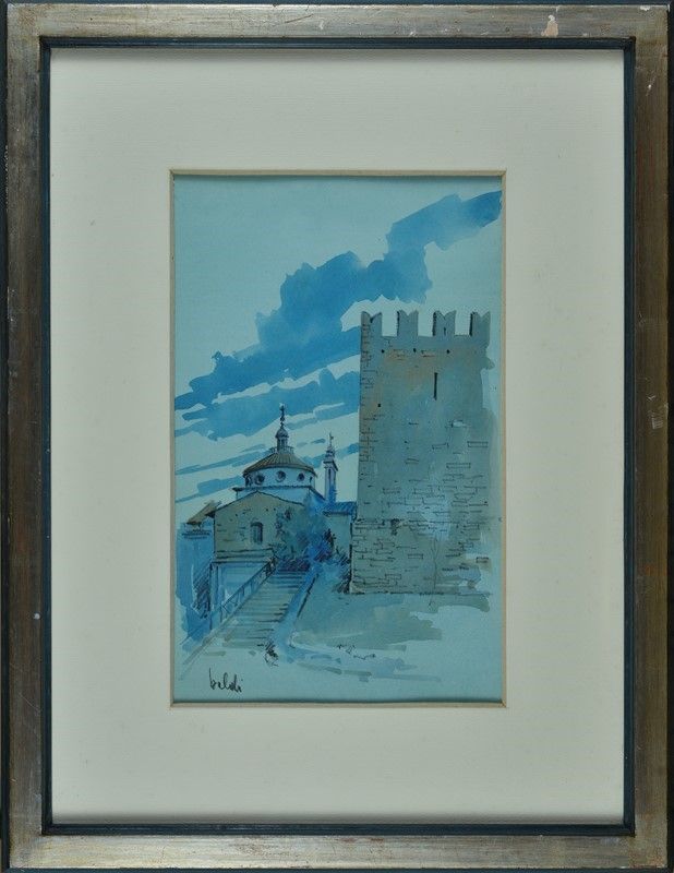 Anonimo, XX Sec. - Scorcio di Paese