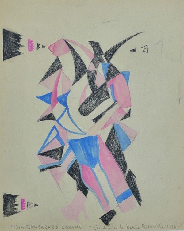 Gigia Zamparo Corona - Study for Futurist Dance