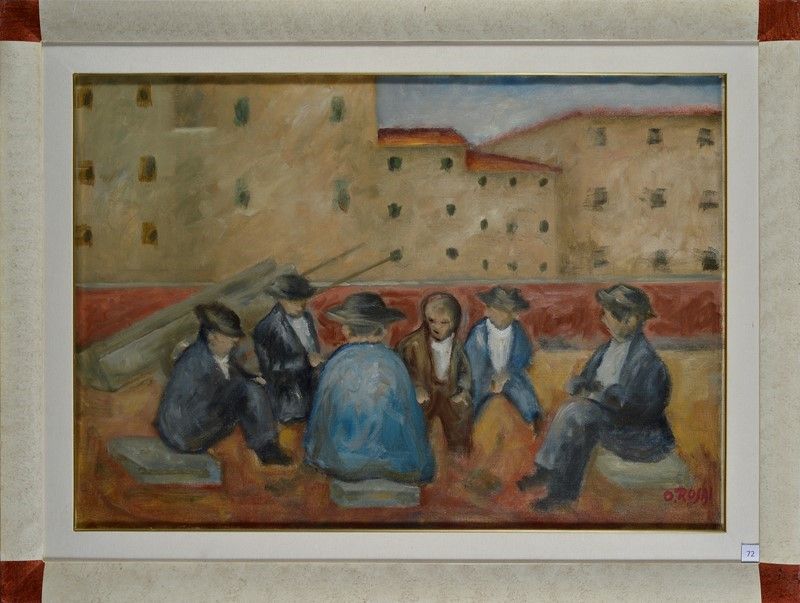 Ottone Rosai - Riposo di Operai