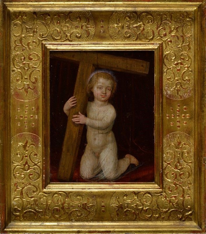Scuola Fiamminga, XVII Sec. - Cristo Fanciullo con la Croce