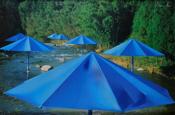 Christo (Javacheff) - Poster of the installation &quot;The Umbrellas Japan&quot;