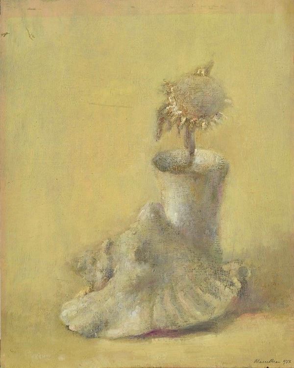 Norma Mascellani - Natura morta con conchiglia e fiore