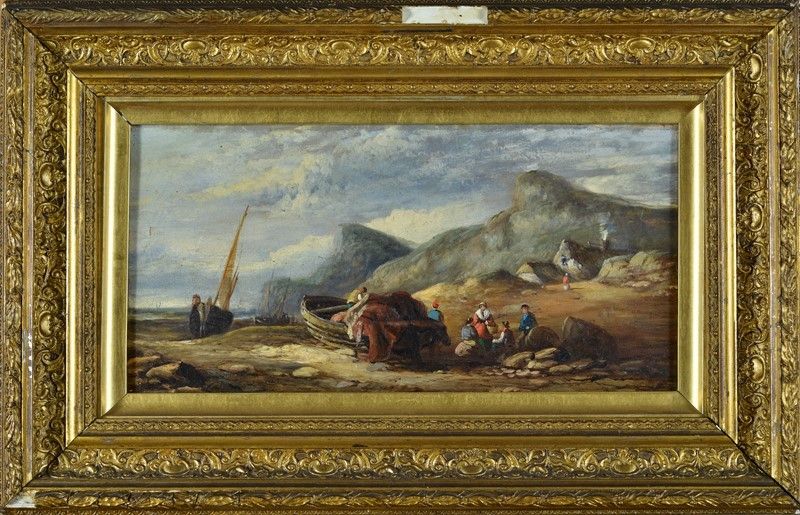Anonimo, XIX Sec. - Scene di Vita di Pescatori