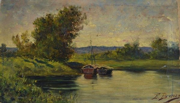 Francois Bensa - Barche in laguna
