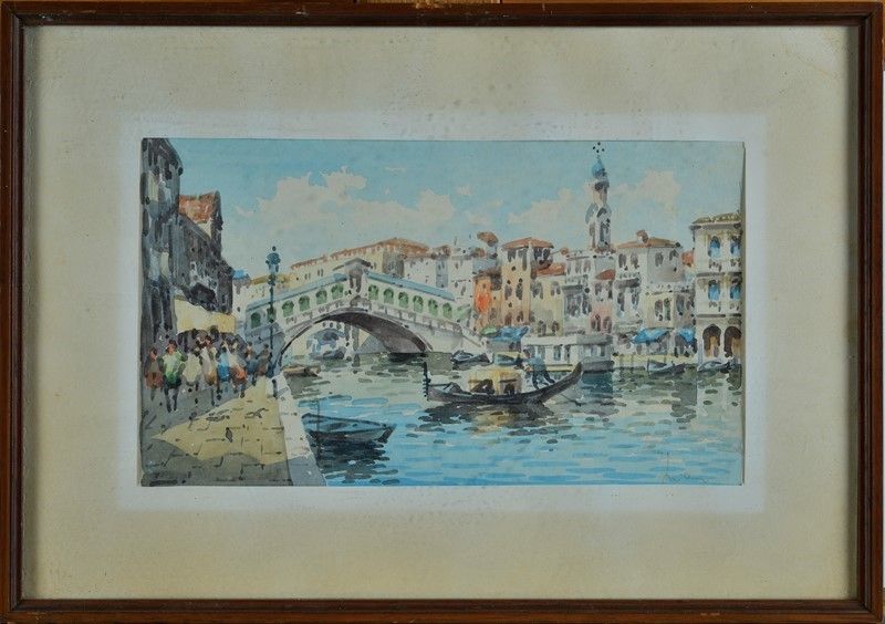 Anonimo, XX Sec. - Coppia di Vedute di Venezia