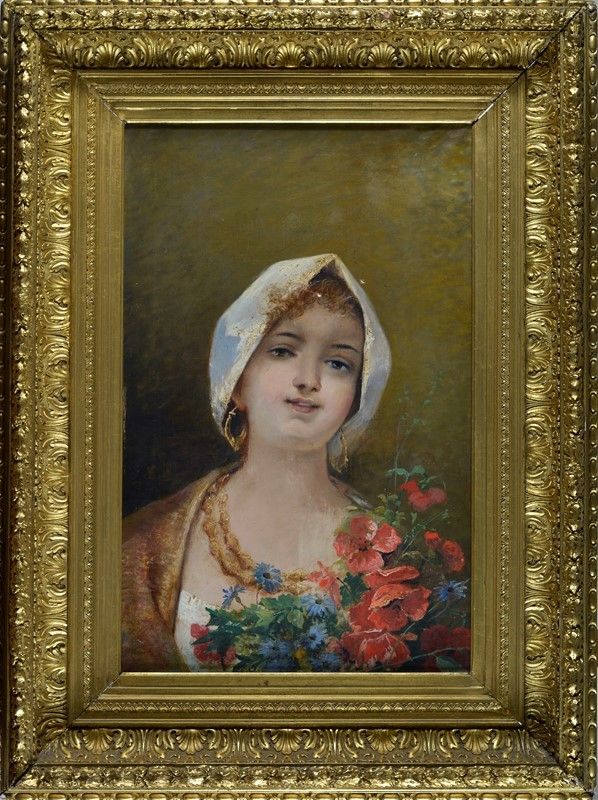 Domenico Forlenza - Ragazza con Papaveri