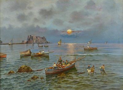 Pescatori nel Golfo di Napoli