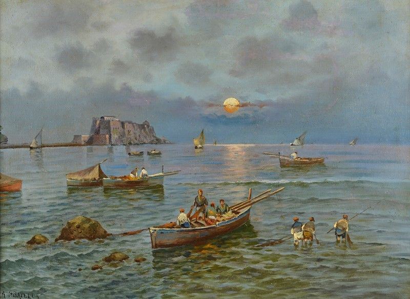 Attilio Pratella - Pescatori nel Golfo di Napoli