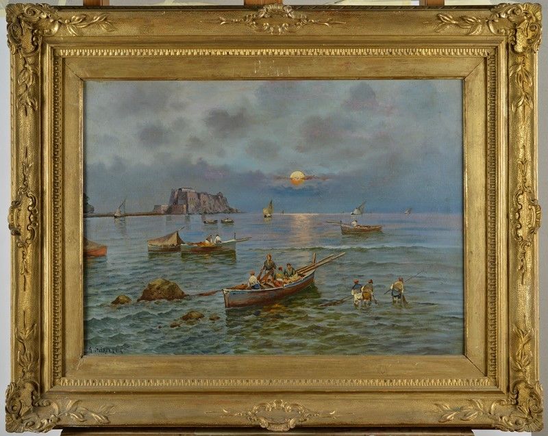 Attilio Pratella - Pescatori nel Golfo di Napoli