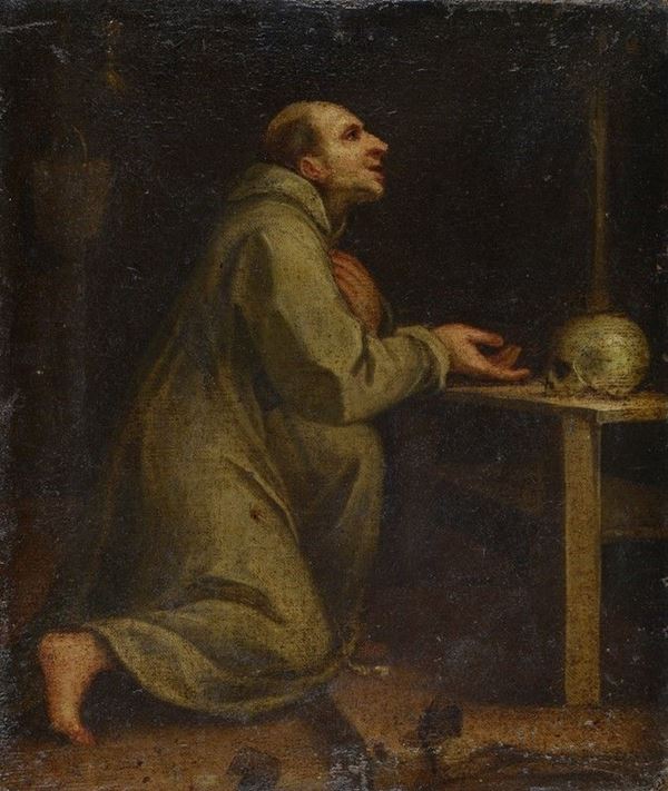 Anonimo, XVI - XVII sec. - Santo francescano in preghiera