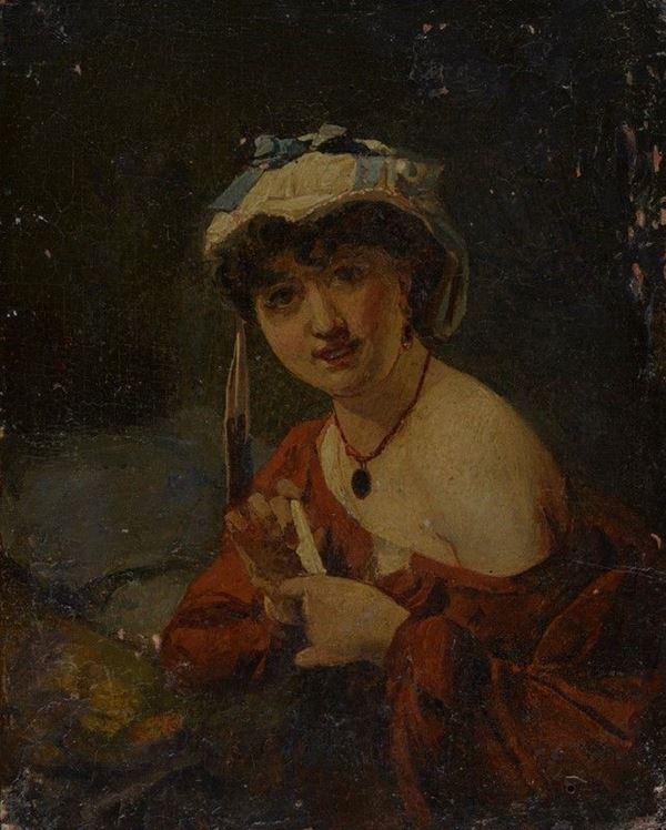 Domenico Induno - Ritratto di signora